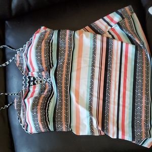 XXL Striped Tankini Swimsuit Top